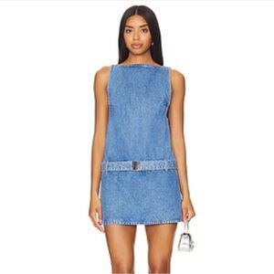 Seroya Ser.o.ya Georgia denim mini shift dress